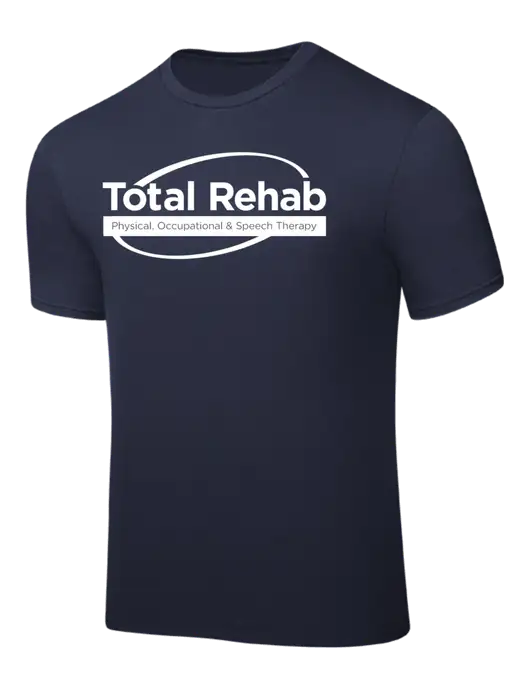 Navy PosiCharge Competitor Tee w/Total Rehab Logo