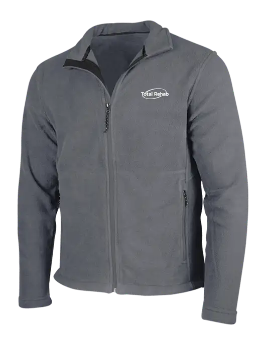 Medium Grey Fleece Jacket w/Total Rehab Logo