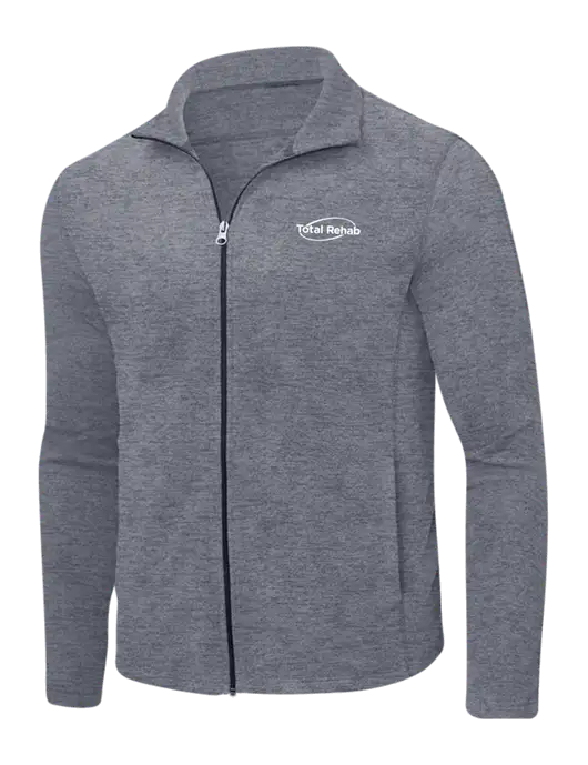 Light Navy Heather Microfleece Full-Zip Jacket w/Total Rehab Logo