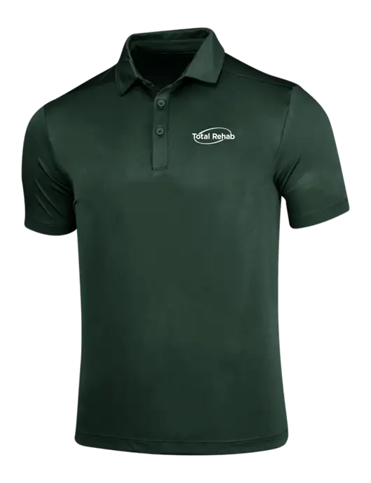 Forest Green Posi-UV Pro Polo w/Total Rehab Logo