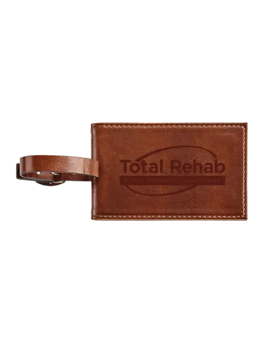 Fabrizio Brown Executive Luggage Tag w/Total Rehab Logo