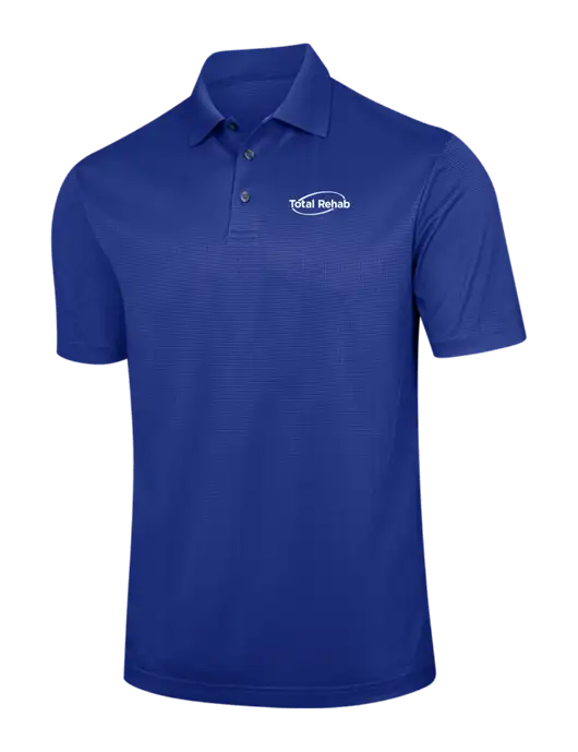 Dark Royal Blue Performance Fine Jacquard Polo w/Total Rehab Logo