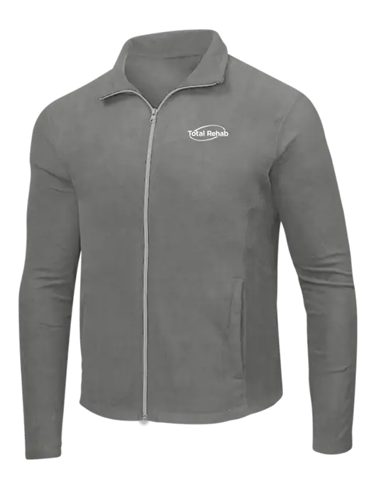 Medium Grey Microfleece Jacket w/Total Rehab Logo