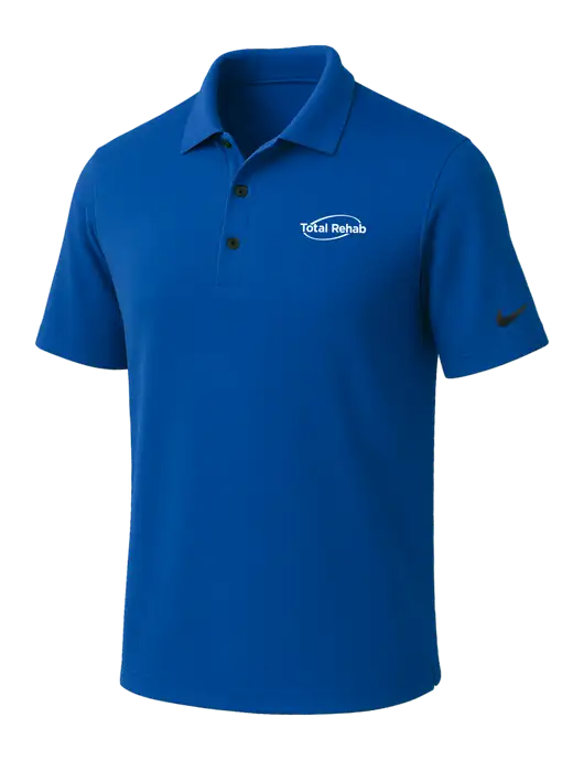 NIKE Dark Royal Dri-Fit Micro Pique Polo w/Total Rehab Logo