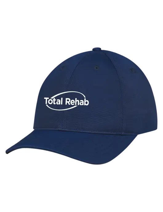 Navy Nylon Twill Performance Cap w/Total Rehab Logo