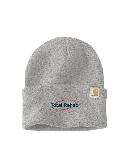 Carhartt Light Grey Heather Watch Cap 2.0 w/Total Rehab Logo