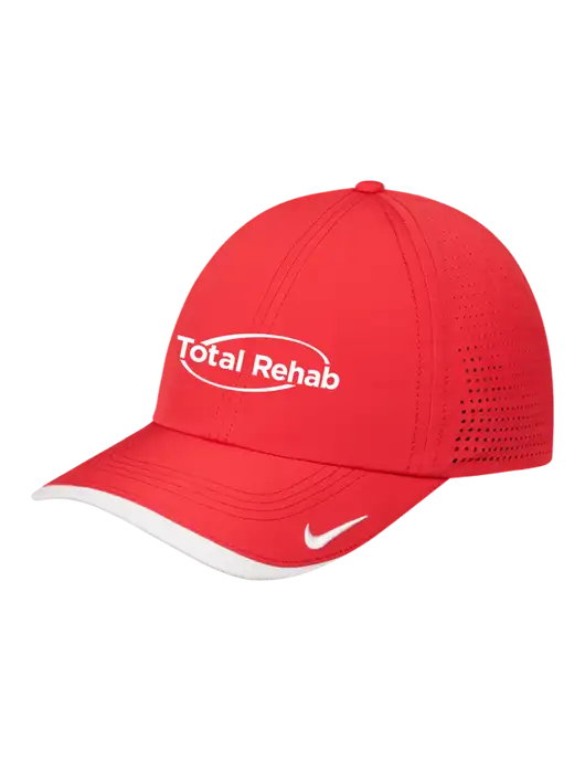 Nike Red/White Dri-FIT Perforated Performance Cap w/Total Rehab Logo