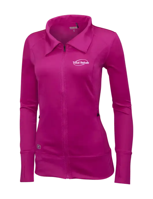 OGIO Dark Fuchsia Womens Endurance Fulcrum Full-Zip w/Total Rehab Logo