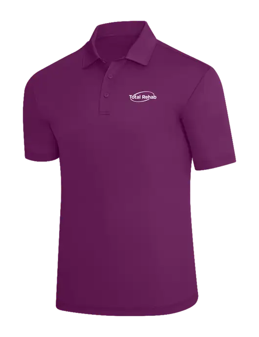 Light Plum Silk Touch Polo w/Total Rehab Logo