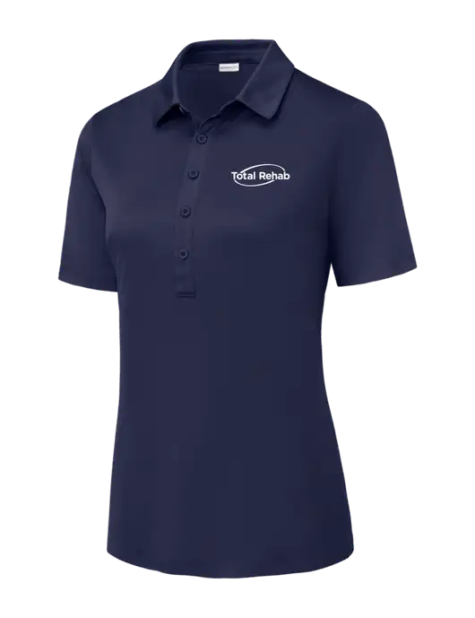 True Navy Womens Posi-UV Pro Polo w/Total Rehab Logo
