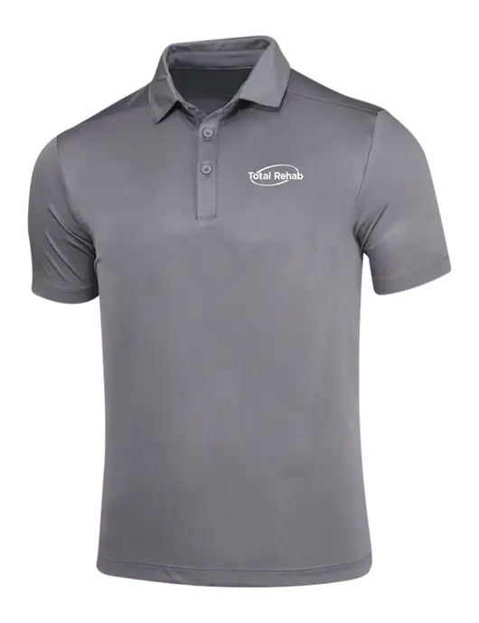 Dark Smoke Grey Posi-UV Pro Polo w/Total Rehab Logo