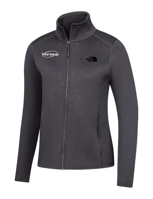 The North Face Womens Dark Grey Heather Skyline Full-Zip Fleece Jacket w/Total Rehab Logo