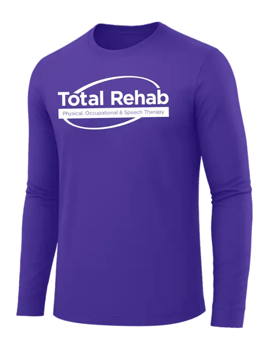 Long Sleeve Purple PosiCharge Competitor Tee w/Total Rehab Logo