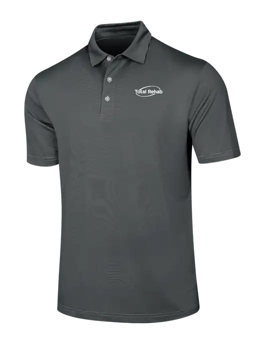 Callaway Black Fine Line Stripe Polo w/Total Rehab Logo