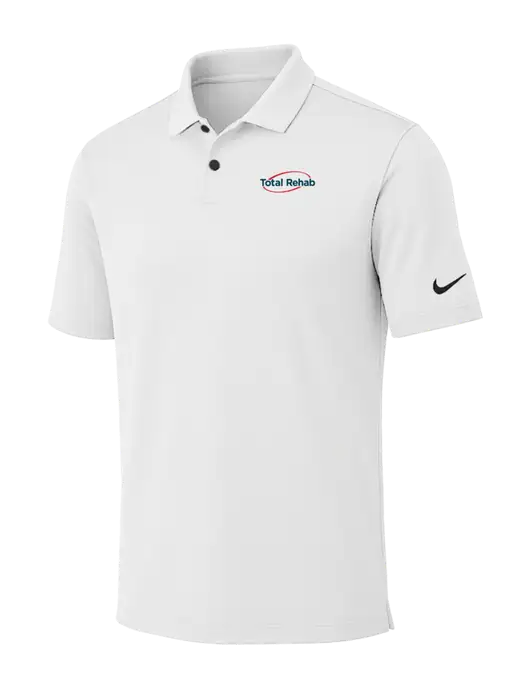 Nike White Dri-FIT Vapor Polo w/Total Rehab Logo
