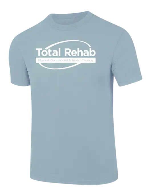 Comfort Colors 6.1 oz Light Blue Heavyweight Ring Spun T-Shirt w/Total Rehab Logo