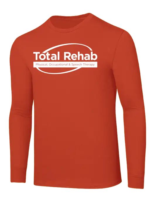 Core Blend Dark Orange Long Sleeve Tee w/Total Rehab Logo