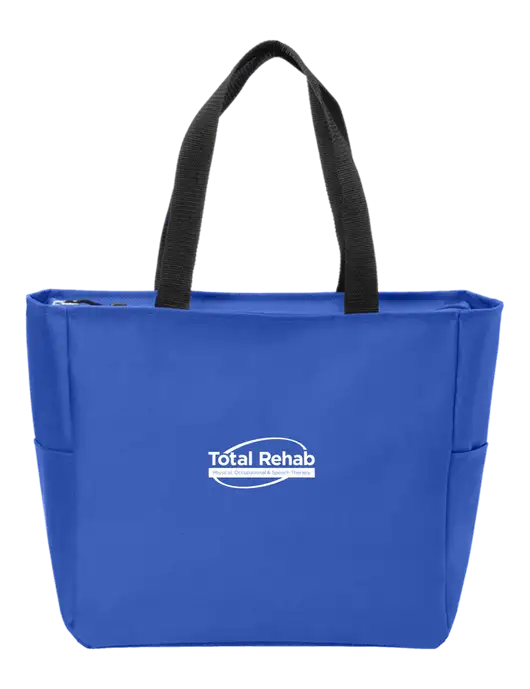Everyday True Royal Zip Tote  w/Total Rehab Logo