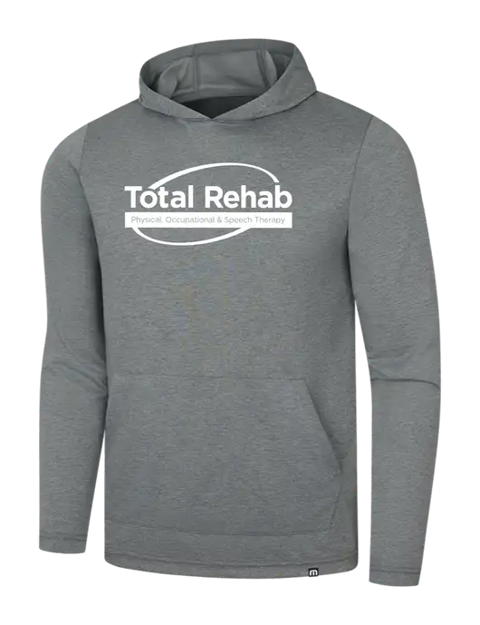 TravisMathew Dark Grey Heather Coveside Hoodie w/Total Rehab Logo