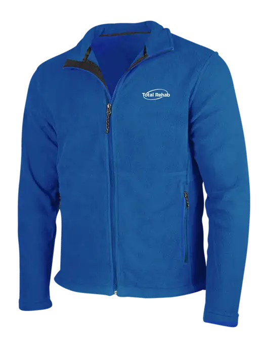 Dark Royal Fleece Jacket w/Total Rehab Logo