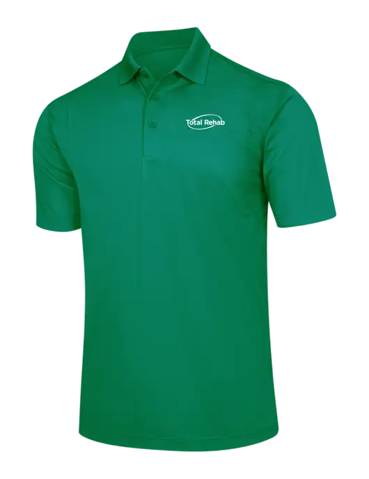 Kelly Green Micropique Sport-Wick Polo w/Total Rehab Logo