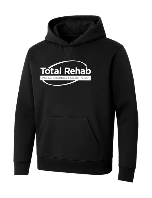 Allmade Deep Black Organic French Terry Pullover Hoodie w/Total Rehab Logo