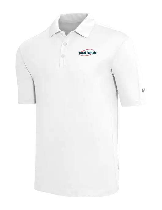 Nike White Tech Sport Dri-FIT Polo w/Total Rehab Logo