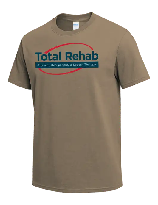 Dark Tan Heavyweight 6.1 oz T-Shirt w/Total Rehab Logo