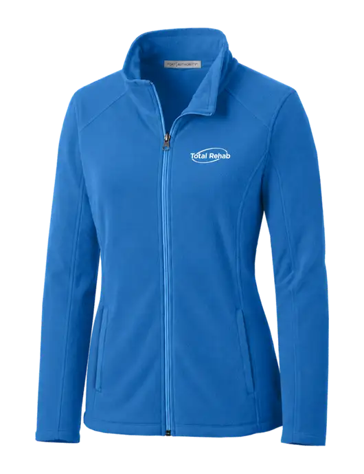 Light Royal Womens Microfleece Jacket w/Total Rehab Logo