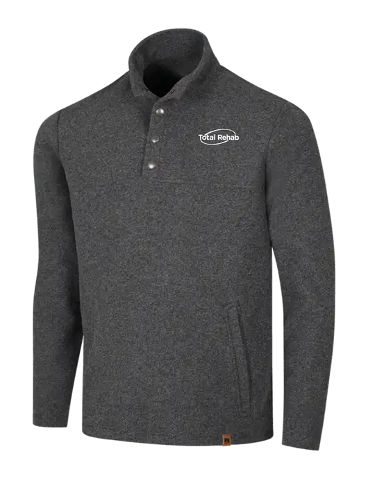 Russell Outdoors Dark Grey Heather Basin Snap Pullover w/Total Rehab Logo