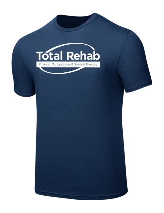 Seriously Soft Deep Slate Blue T-Shirt w/Total Rehab Logo