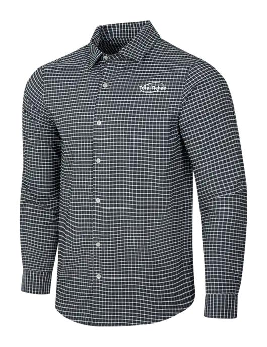Dark Grey/White City Stretch Shirt w/Total Rehab Logo