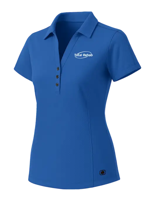 OGIO Womens Royal Blue ONYX Polo w/Total Rehab Logo