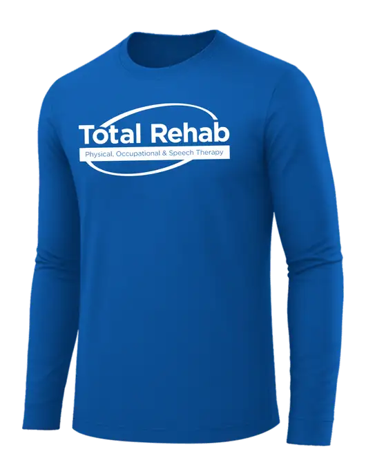 Long Sleeve Royal Blue PosiCharge Competitor Tee w/Total Rehab Logo