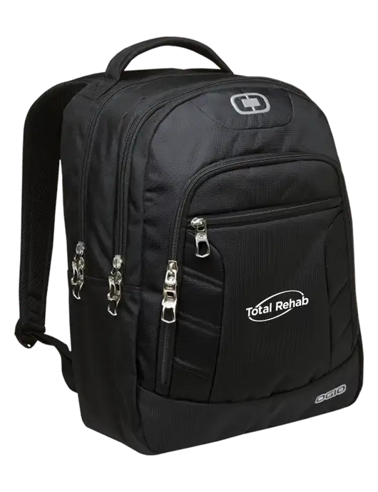 OGIO Black/Silver Colton Laptop Backpack
 w/Total Rehab Logo