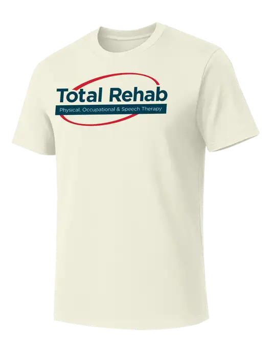 Allmade White Sand Organic Cotton Tee w/Total Rehab Logo