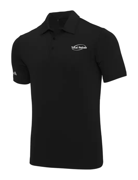 Adidas Black Ultimate Solid Polo w/Total Rehab Logo