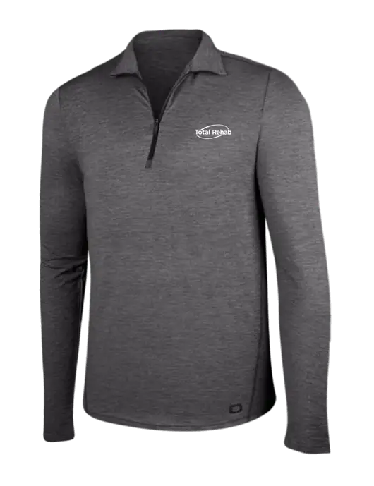 OGIO Gear Grey Heather Endurance Force 1/4 Zip w/Total Rehab Logo