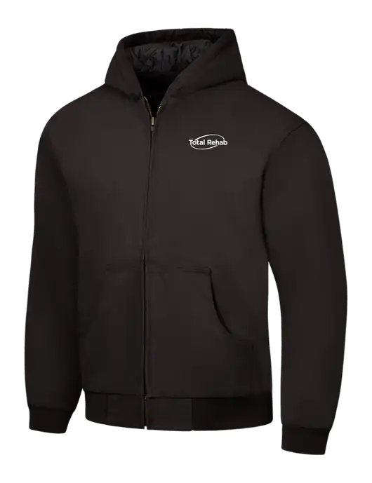 CornerStone Black Duck Cloth Hooded Work Jacket w/Total Rehab Logo