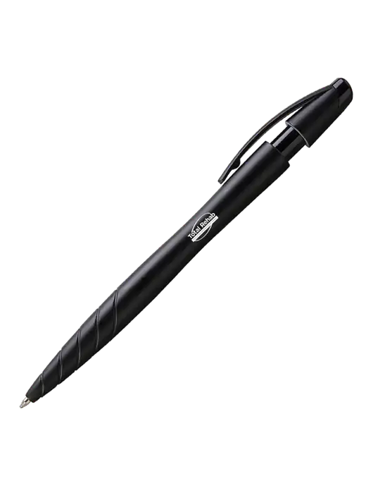 Awali Black Metallic Pen - Black Ink w/Total Rehab Logo