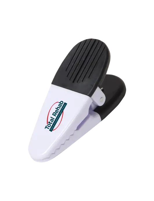 Magnetic White Power Clip w/Total Rehab Logo