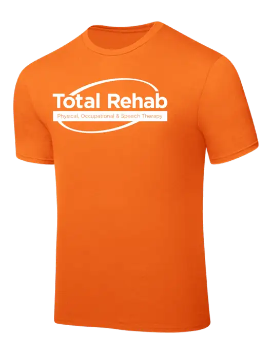 Orange PosiCharge Competitor Tee w/Total Rehab Logo