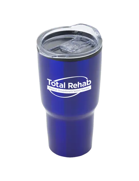 Odyssey Blue 30 oz Travel Tumbler w/Total Rehab Logo