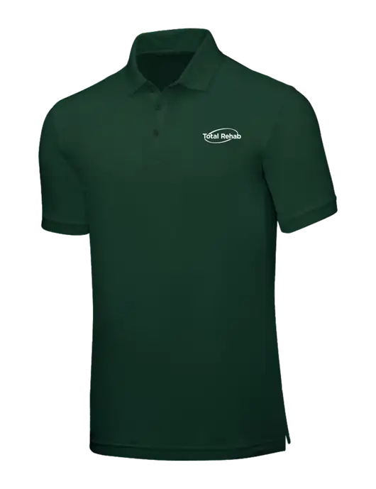 Dark Green Core Classic Pique w/Total Rehab Logo