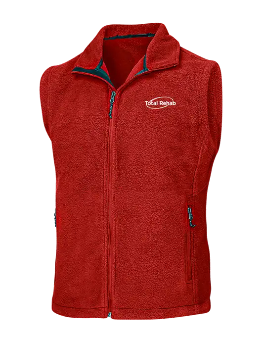 Red Fleece Vest w/Total Rehab Logo