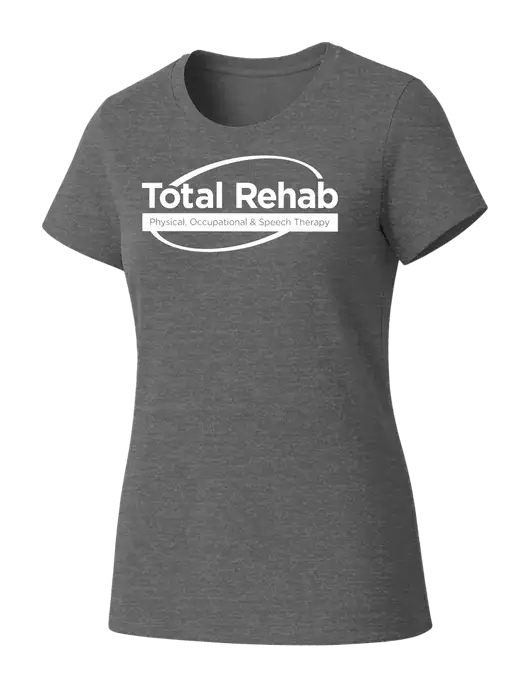 Womens Seriously Soft Grey Frost T-Shirt w/Total Rehab Logo