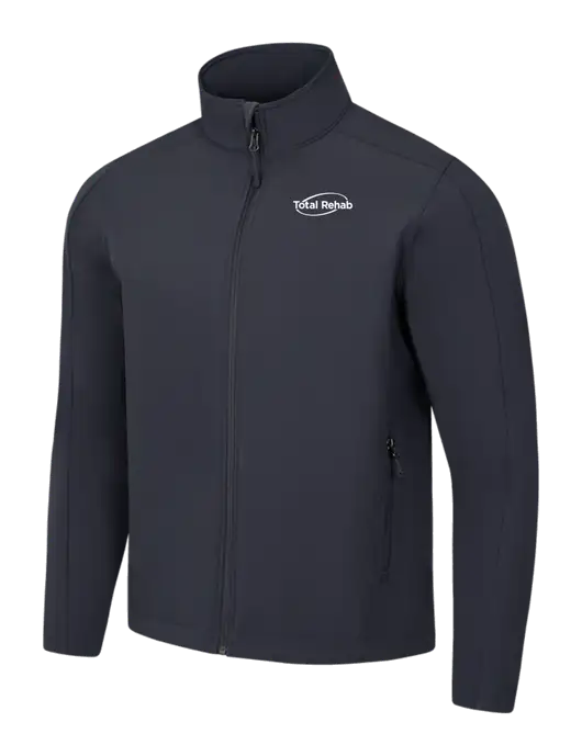 Charcoal Grey Core Soft Shell Jacket w/Total Rehab Logo