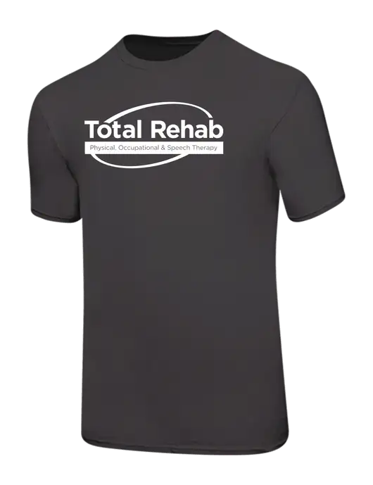 Ring Spun Charcoal 4.5 oz T-Shirt w/Total Rehab Logo