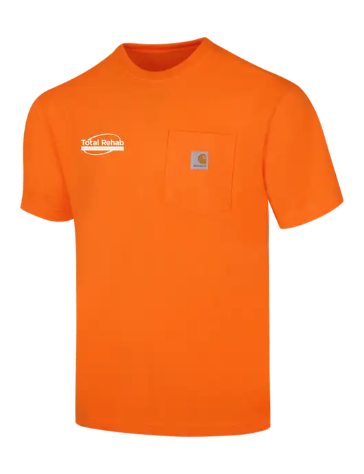 Carhartt Workwear Dark Orange Pocket Short Sleeve T-Shirt w/Total Rehab Logo