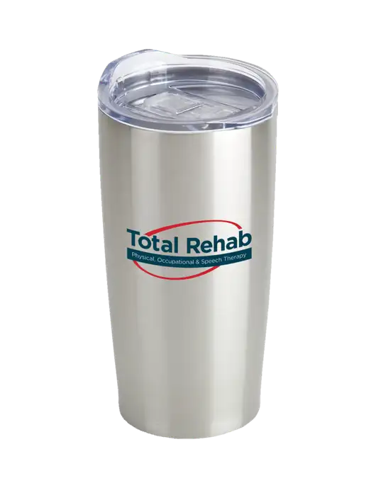Society Silver 20 oz Insulated Tumbler w/Total Rehab Logo